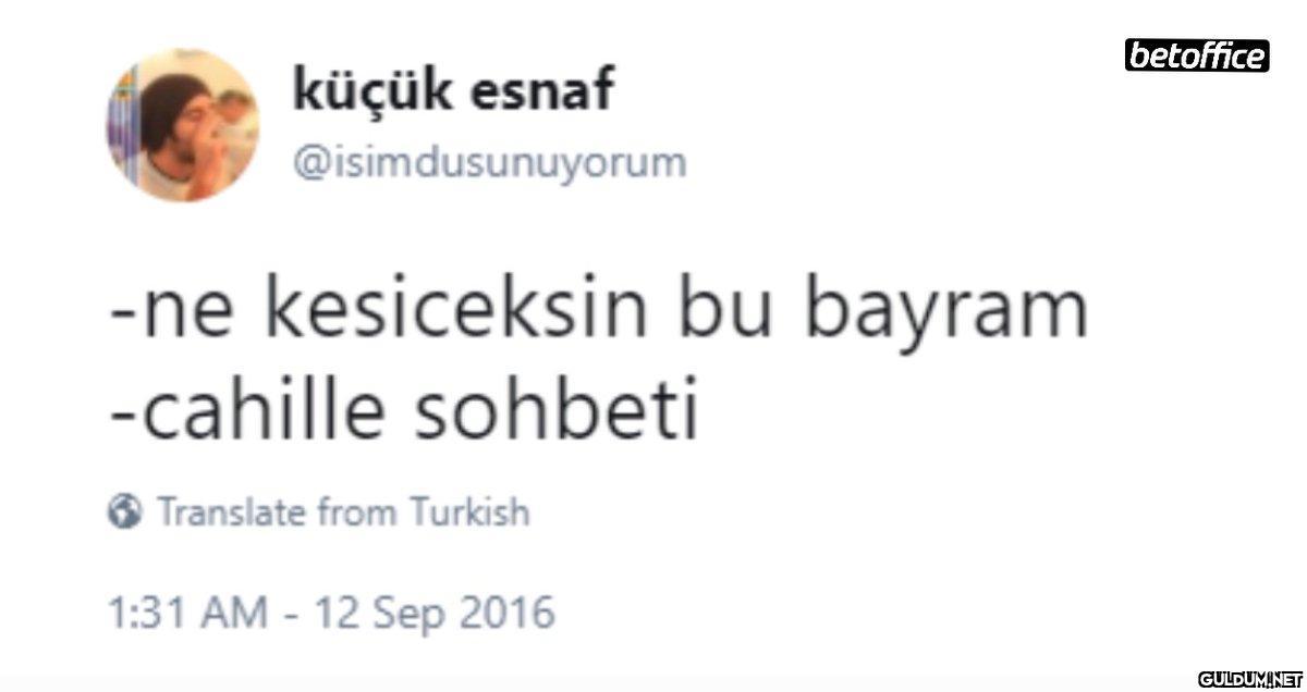 küçük esnaf...