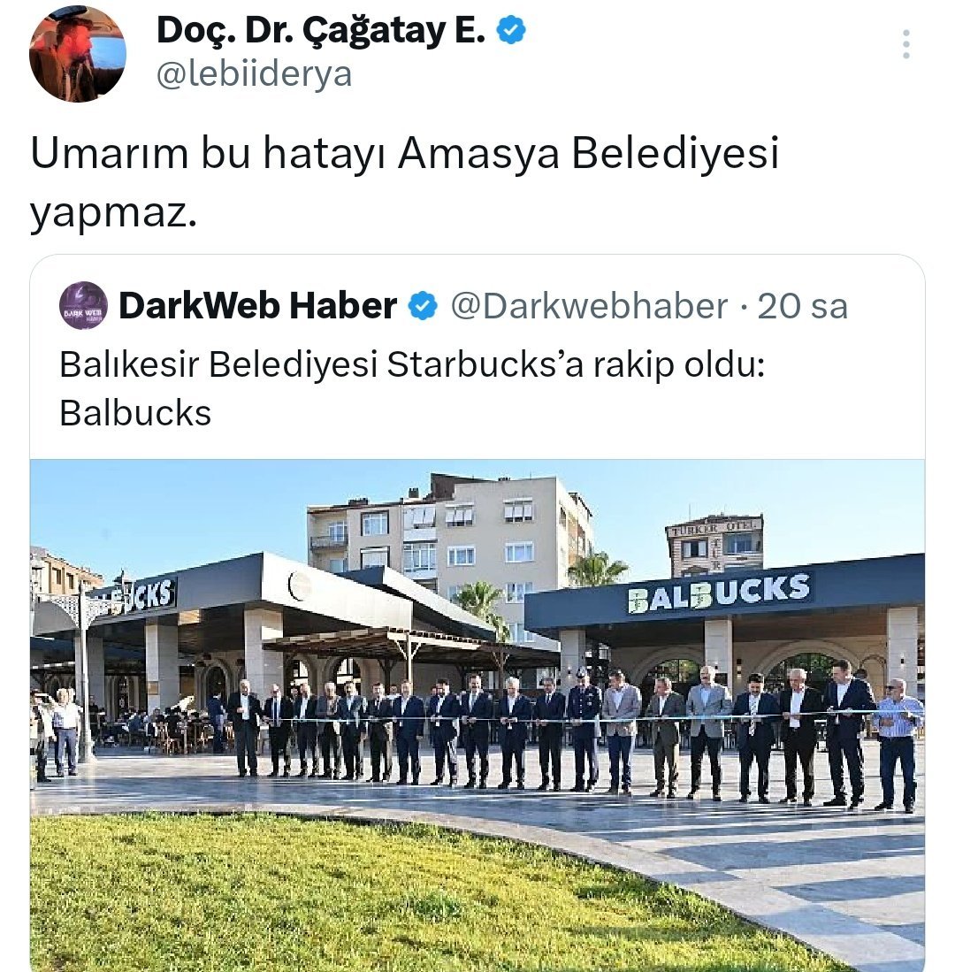 Umarım bu hatayı Amasya...