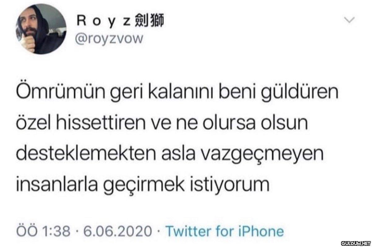 Royz劍獅 @royzvow Ömrümün...