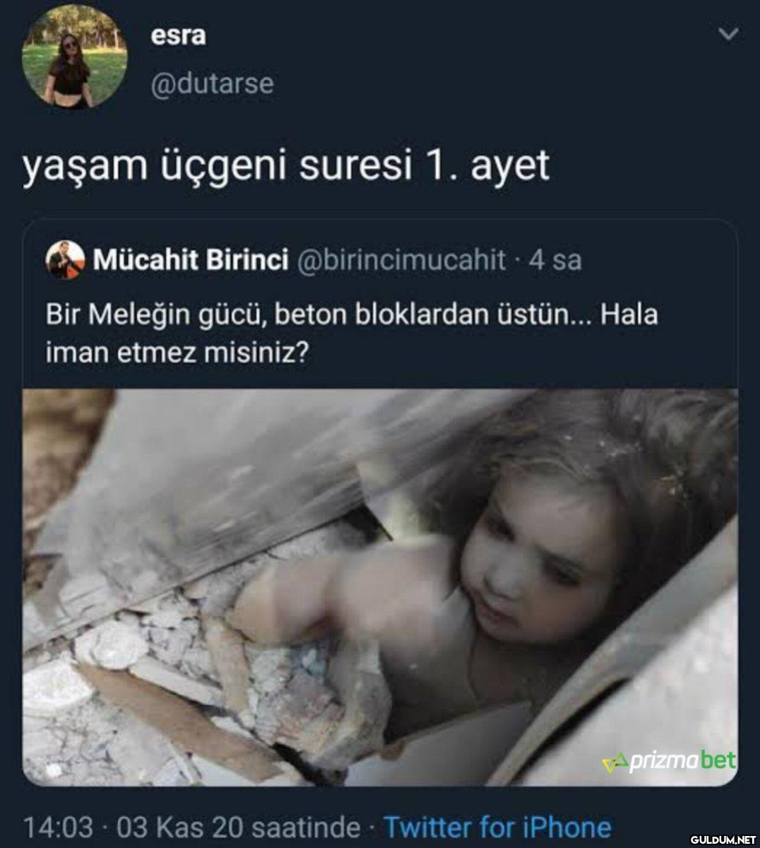 esra @dutarse yaşam üçgeni...