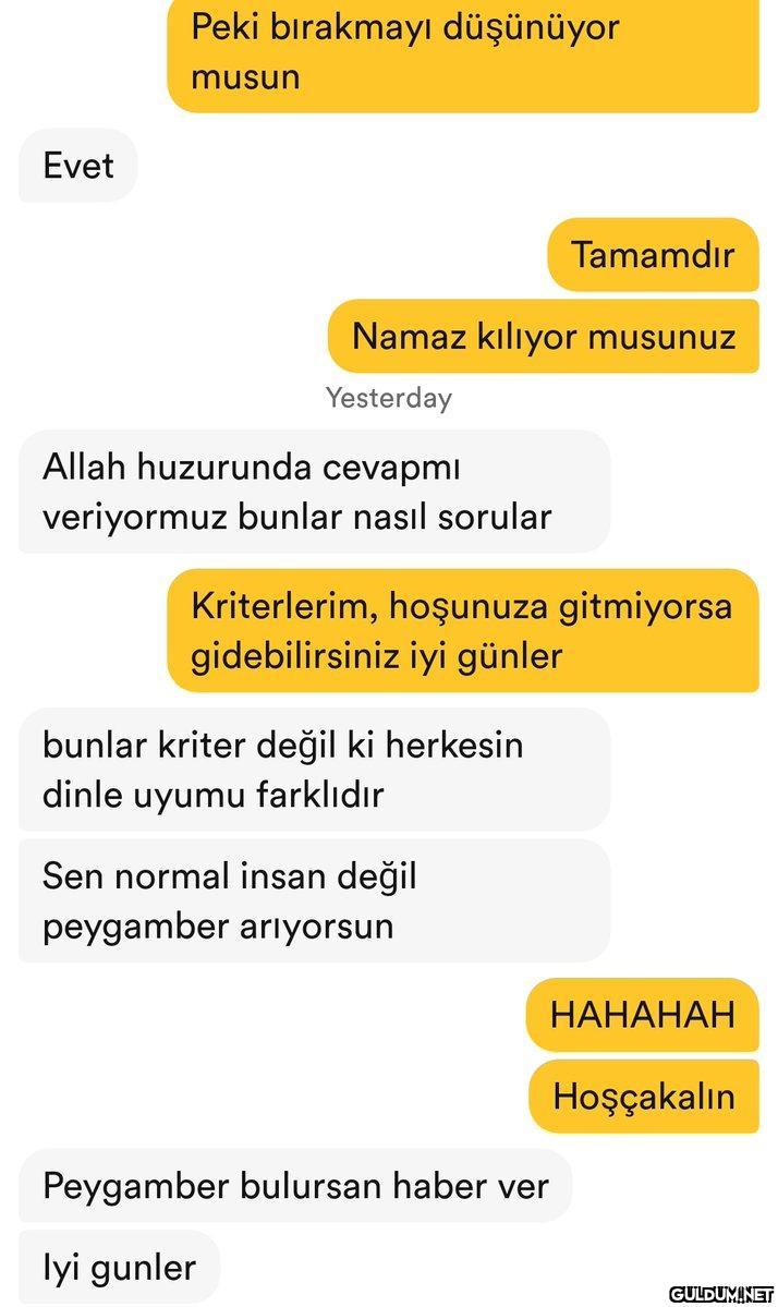 Dating uygulamasında namaz...