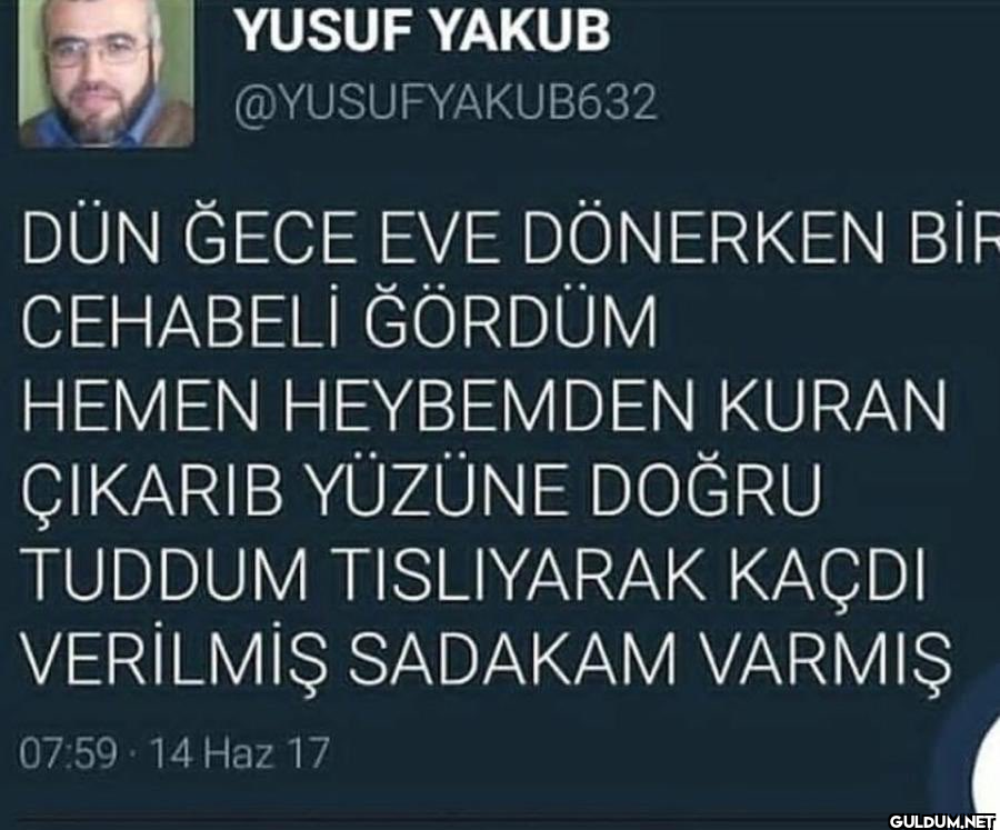 DÜN GECE EVE DÖNERKEN BİR...