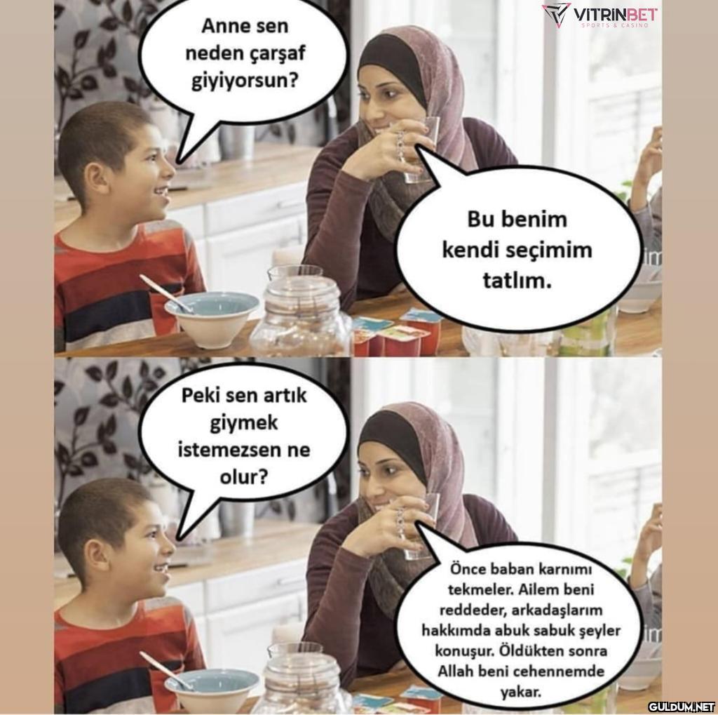 Anne sen neden çarşaf...