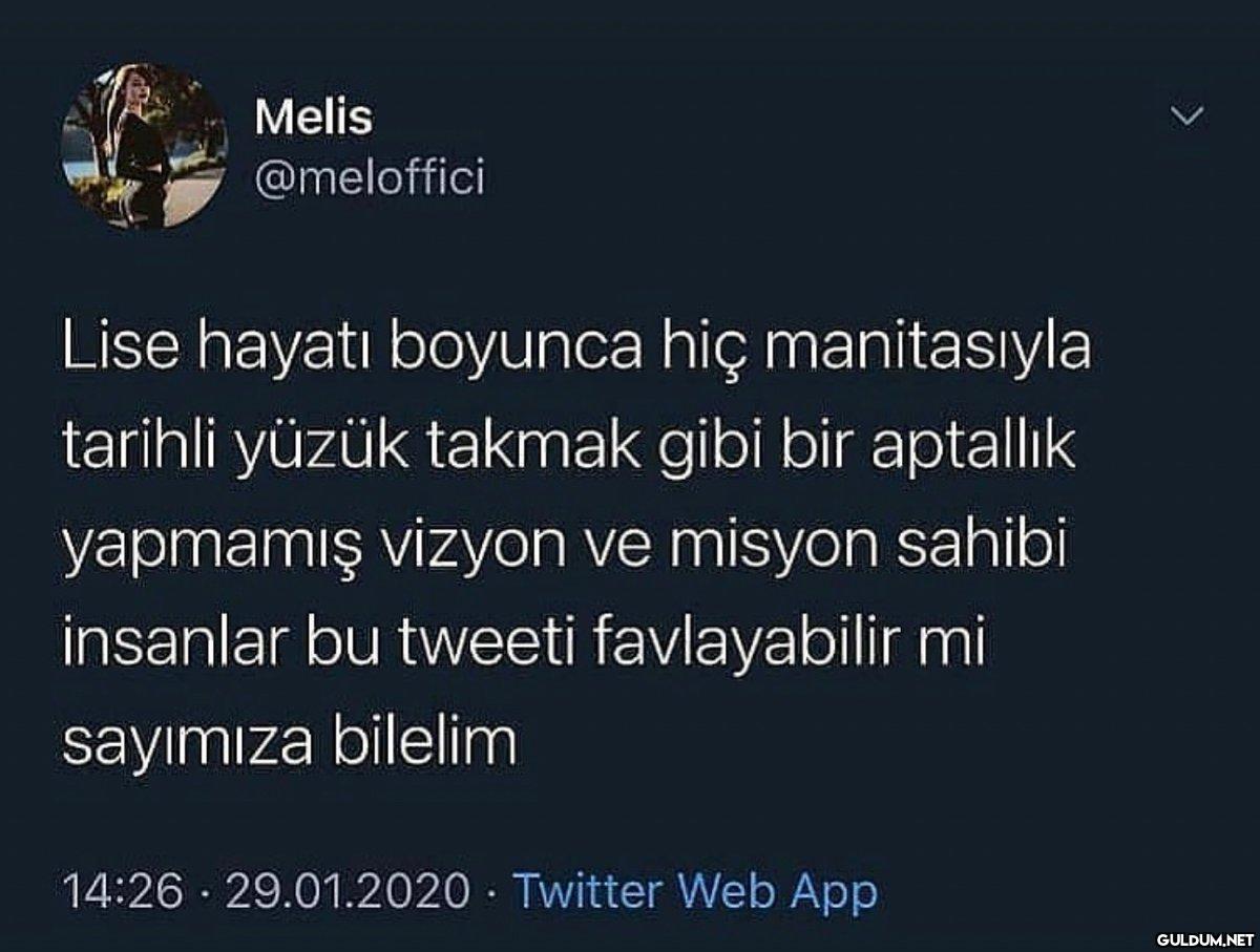 Melis @meloffici Lise...