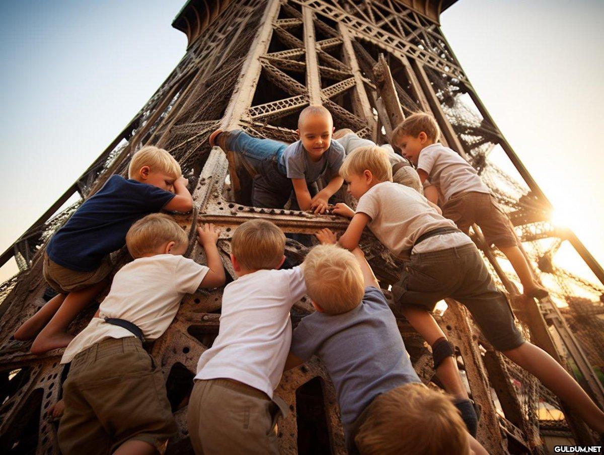 Preschoolers climbing the...