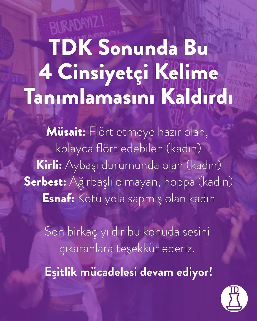 Sonunda TDK bu cinsiyetçi...