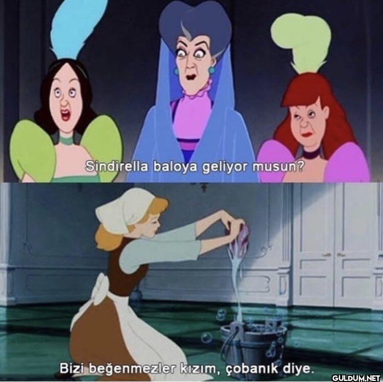 Sindirella baloya geliyor...