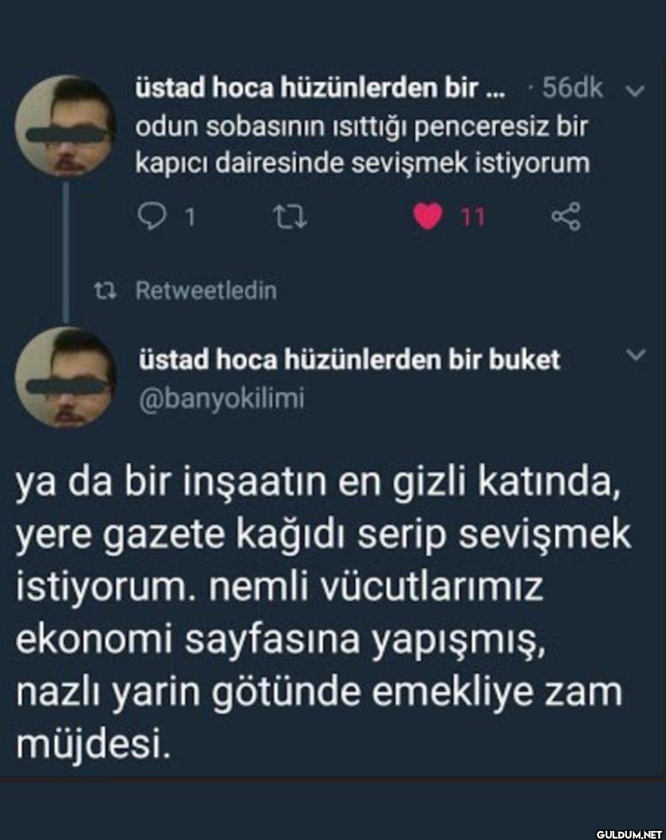üstad hoca hüzünlerden...