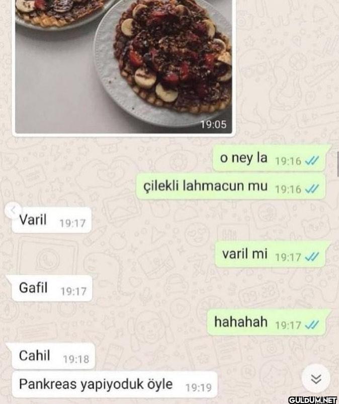 Çilekli lahmacun hshshaha ...