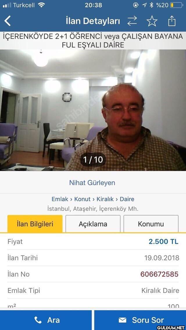 2+1 DAYILI döşeli daire   ...