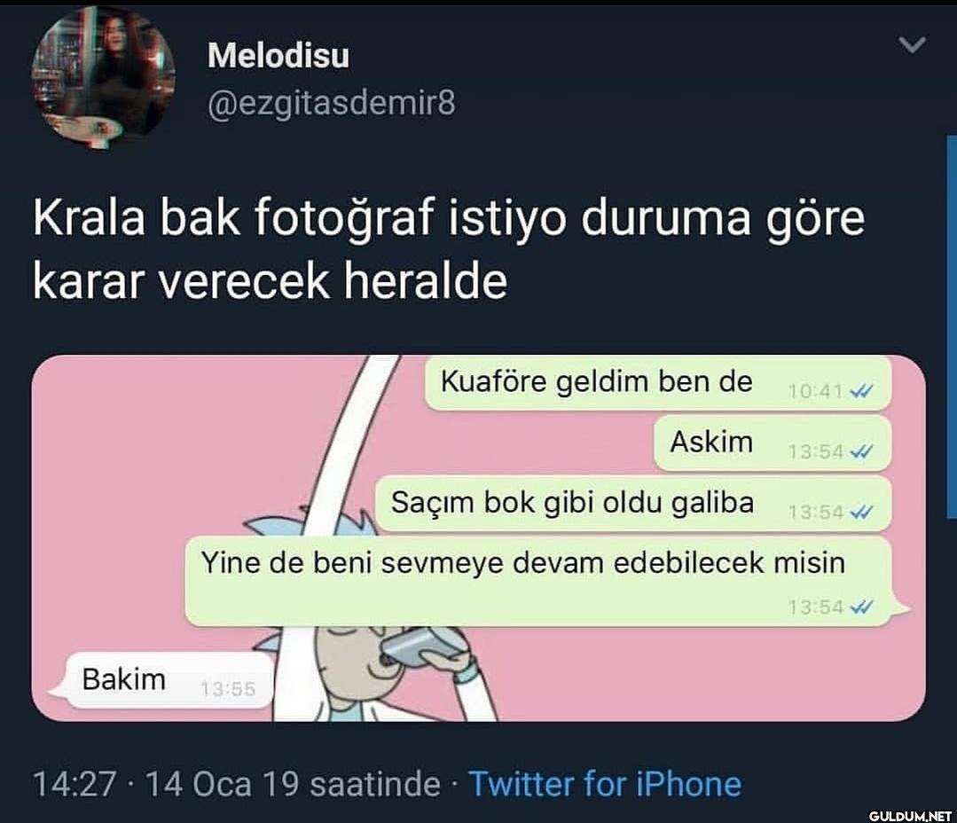 Krala bak fotoğraf istiyo...