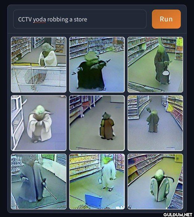 CCTV yoda robbing a store...