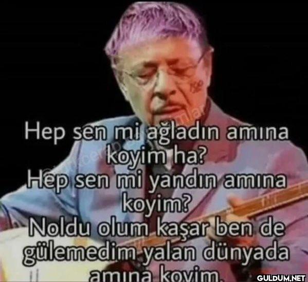 Hep sen mi ağladın amına...
