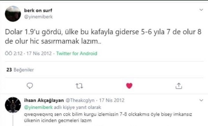 dolar 7.70     berk on...