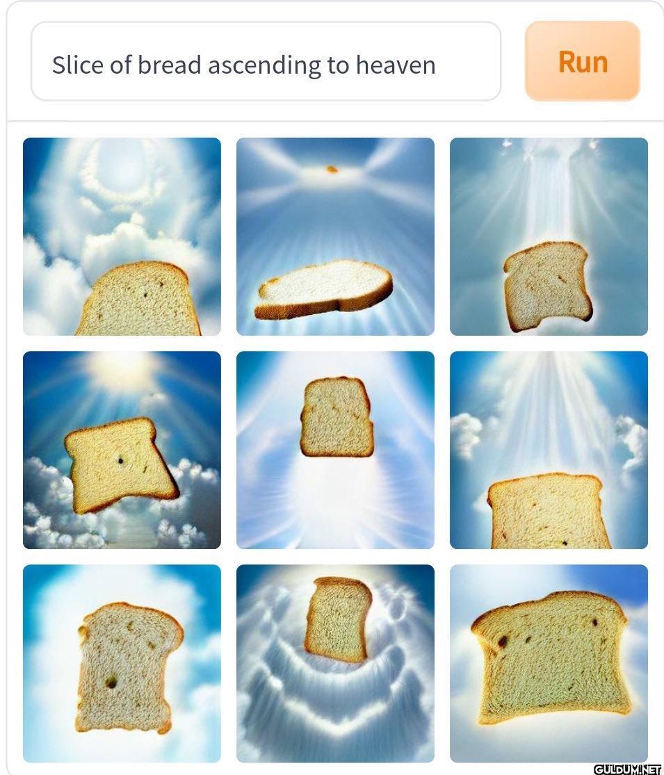 Slice of bread ascending...