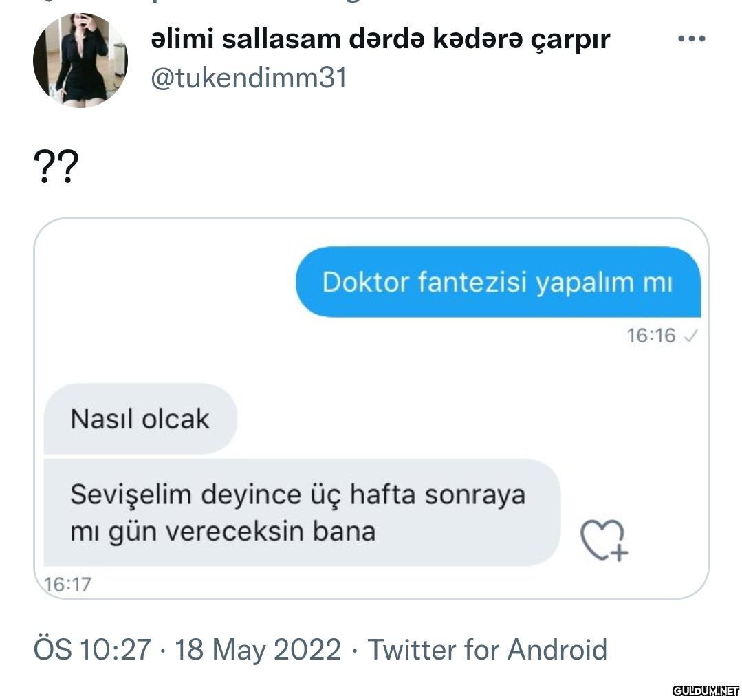 ?? əlimi sallasam dərdə...