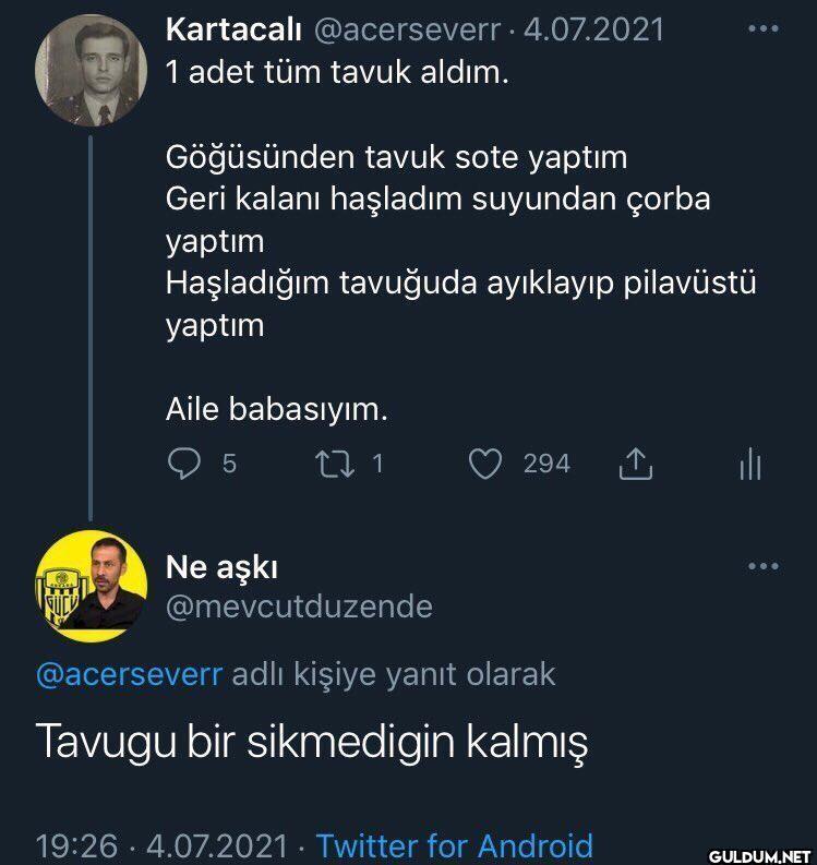 32-) tavuğun her uzvundan...