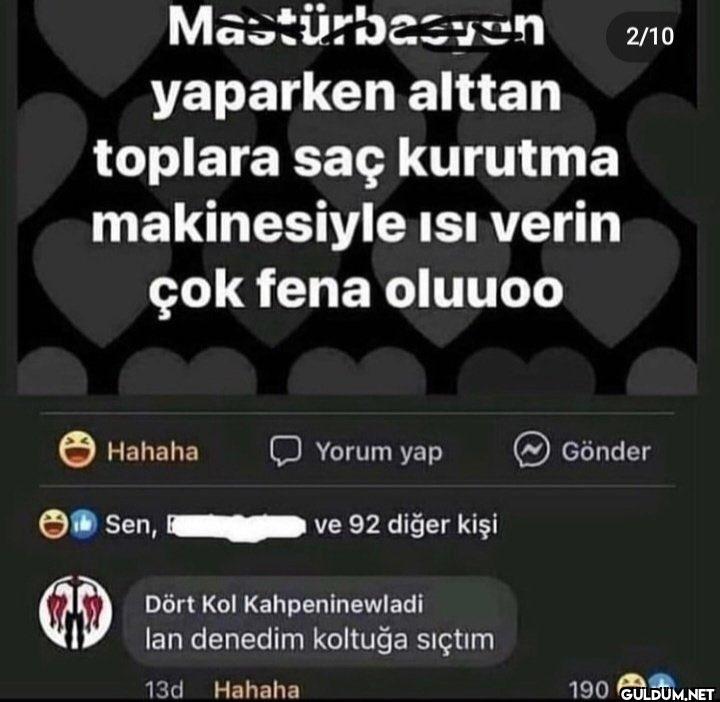 Mastürbasyon 2/10 yaparken...
