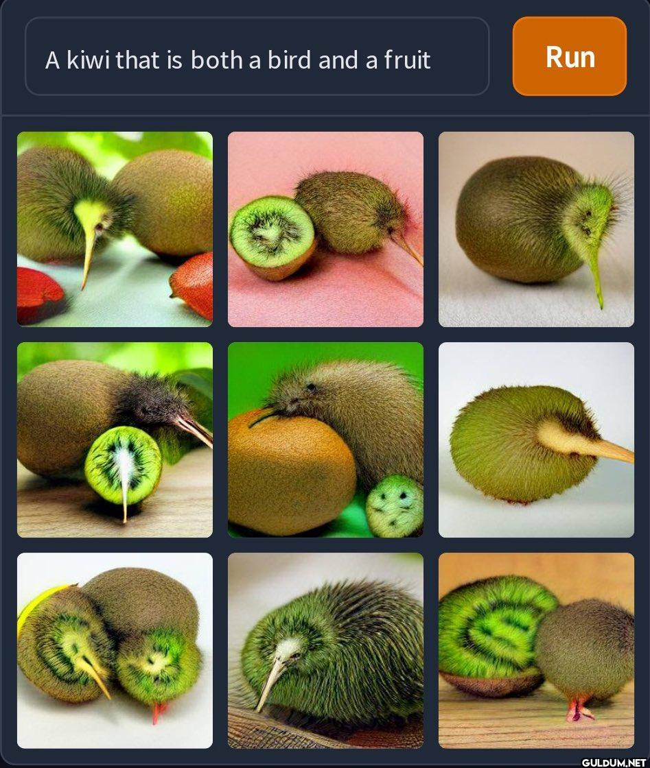 A kiwi that is both a bird...