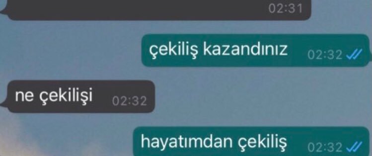 tebrikler çekiliş...