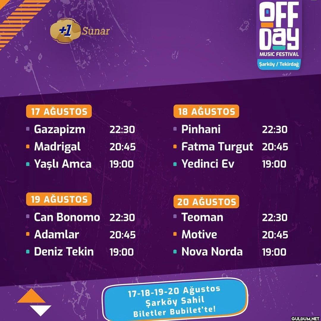 Bu festivallere beraber...