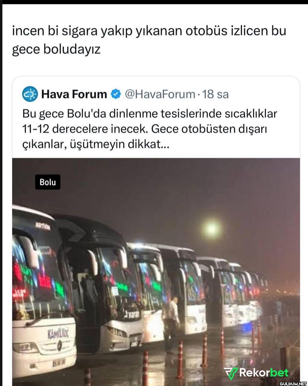 Bolu dinlenme tesisi...