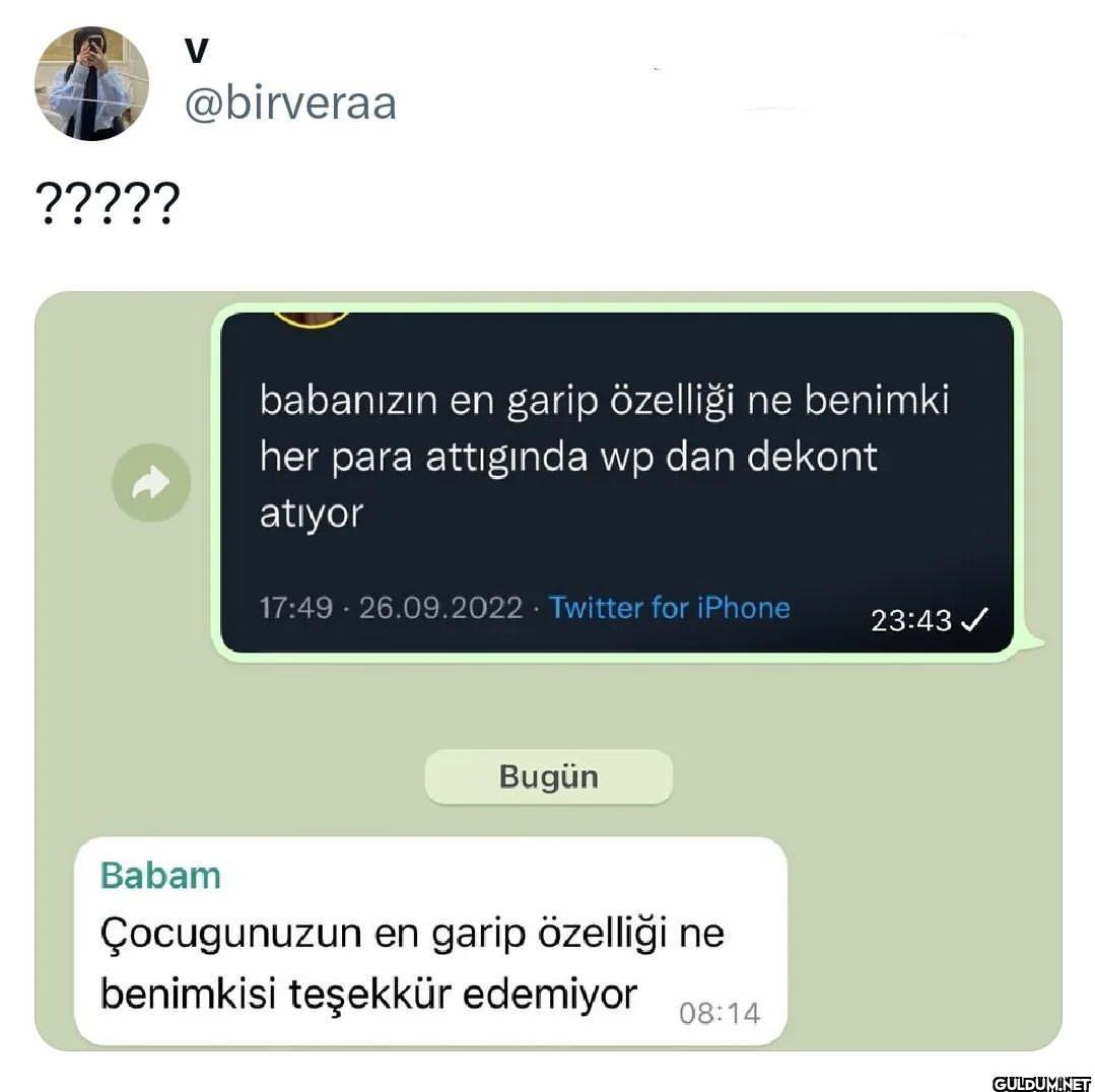 Sen babana öyle orta...