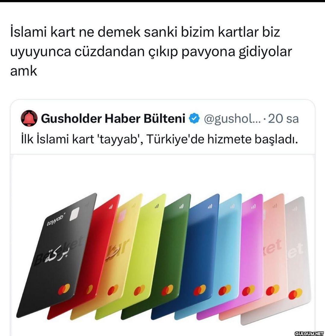 İslami kart ne demek sanki...