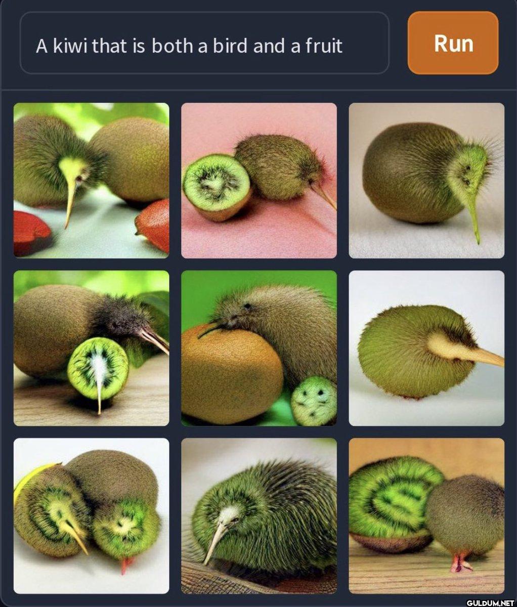A kiwi that is both a bird...