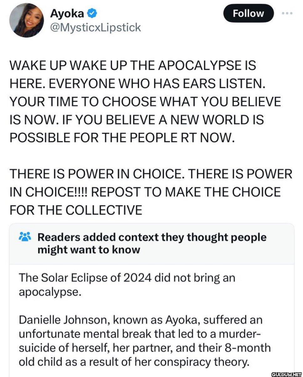 Follow ... WAKE UP WAKE UP...