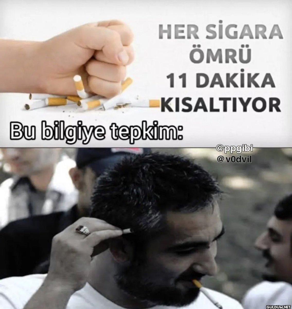 HER SİGARA ÖMRÜ 11 DAKİKA...