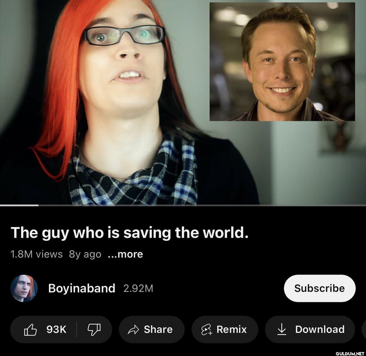 The guy who is saving the...