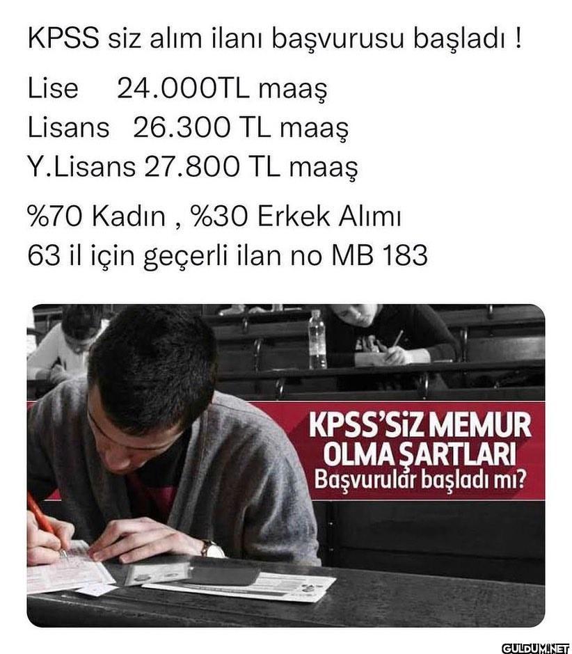 KPSS siz alım İlanı...