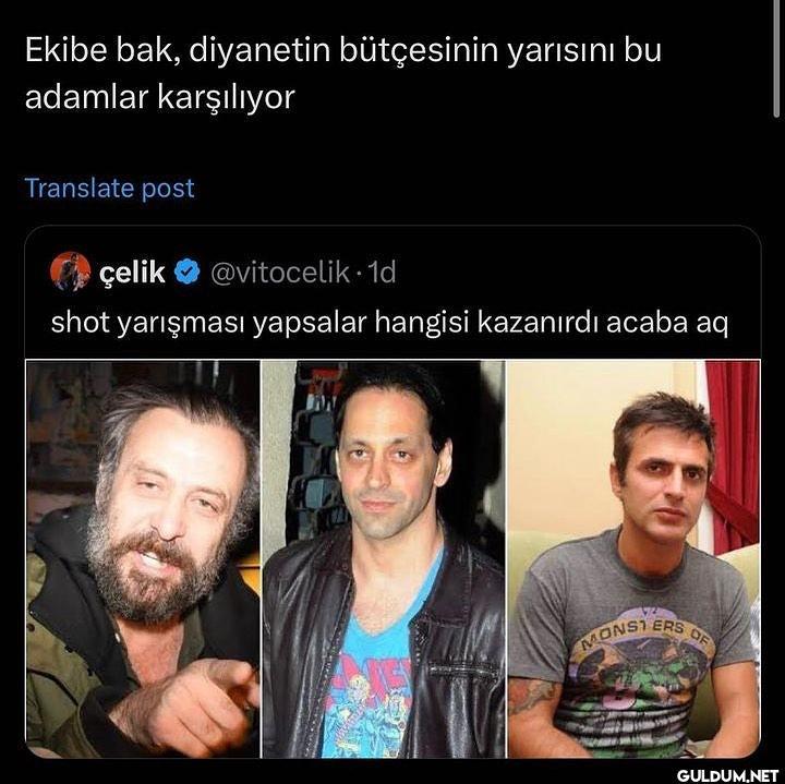 Ekibe bak, diyanetin...
