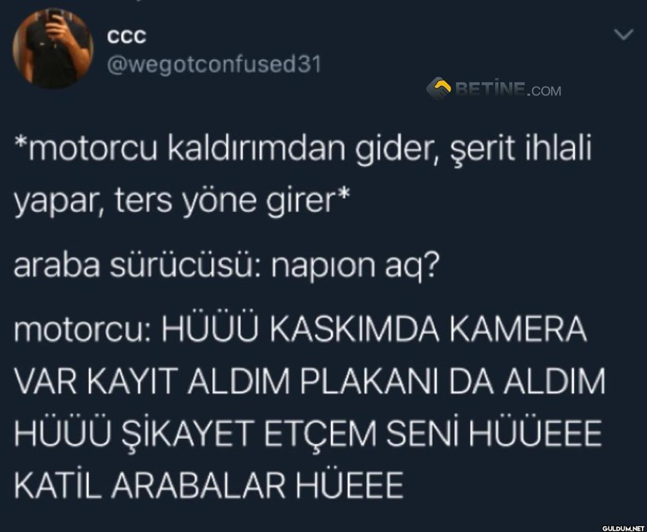 motorcu haklı yalnız   ССС...