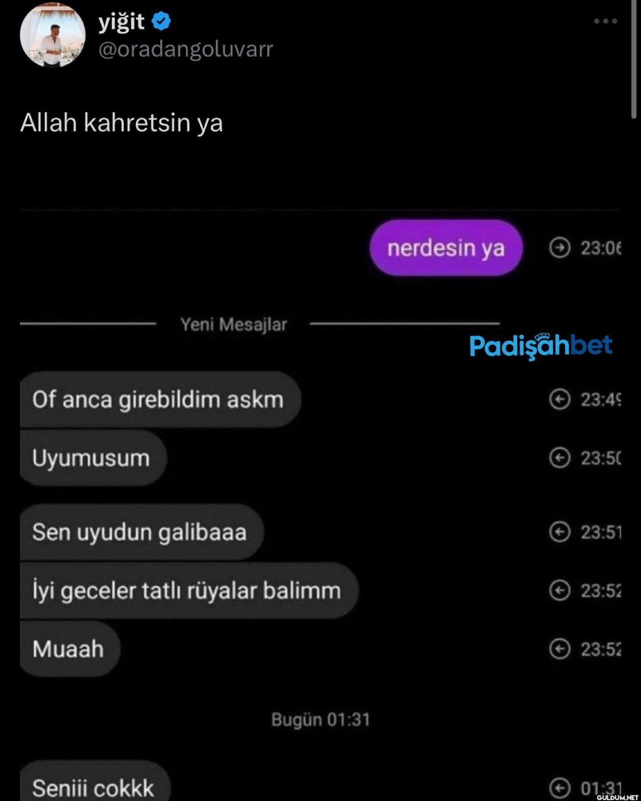 aldatıldın gecmis olsn...