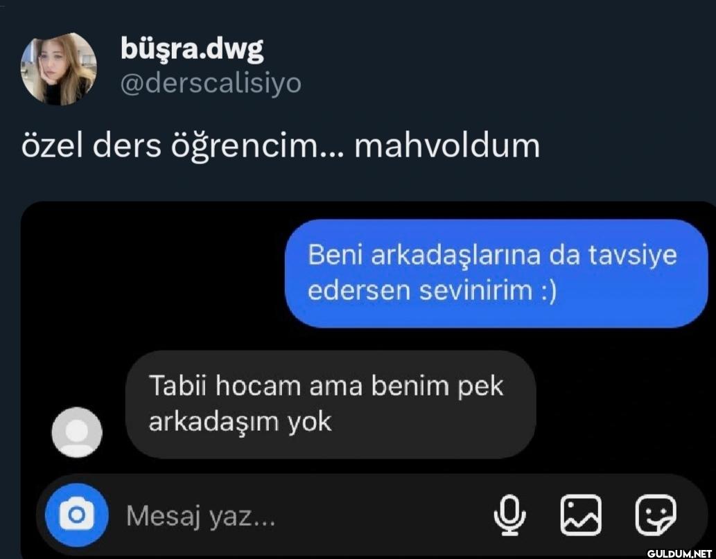 özel ders öğrencim......