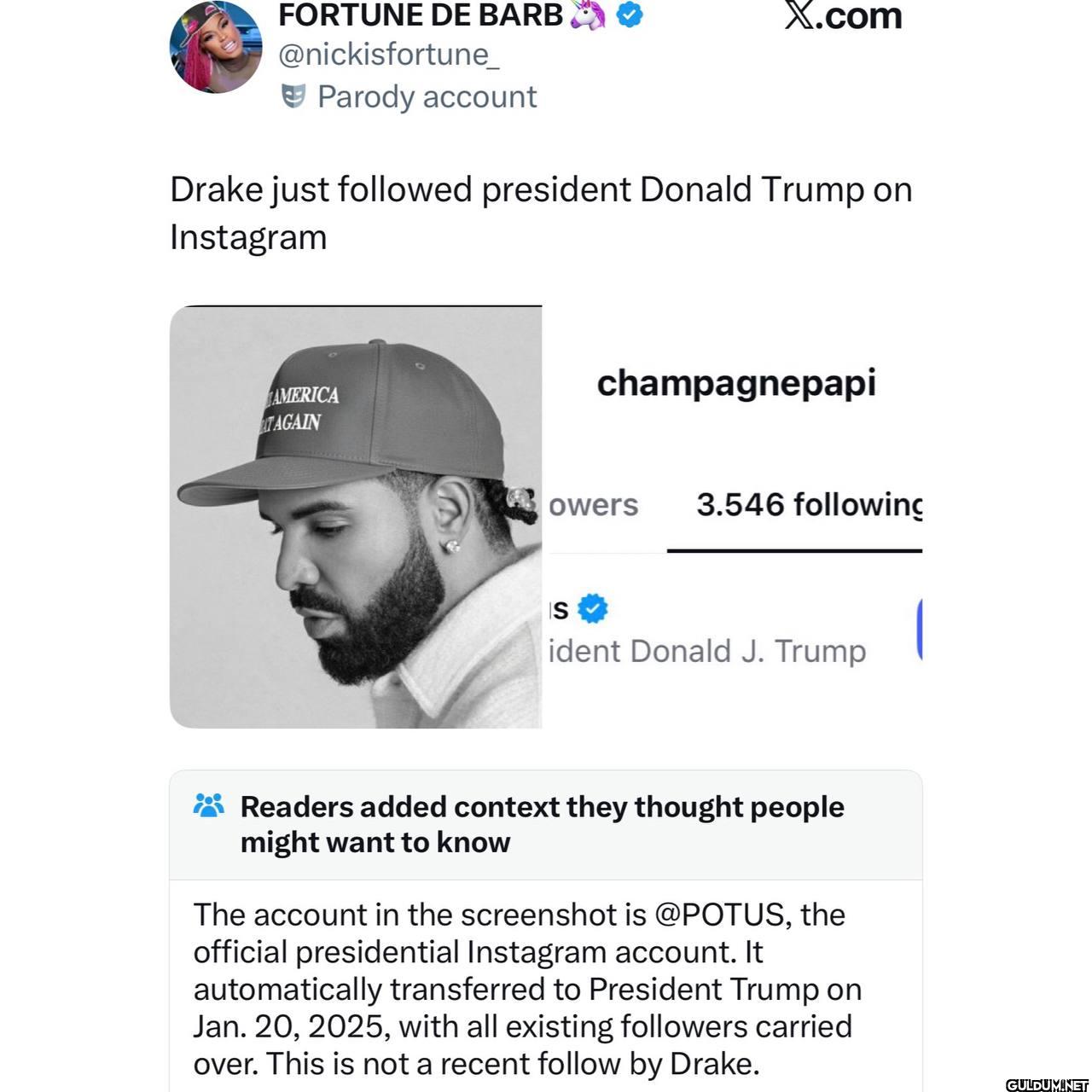 Not a recent follow   ...