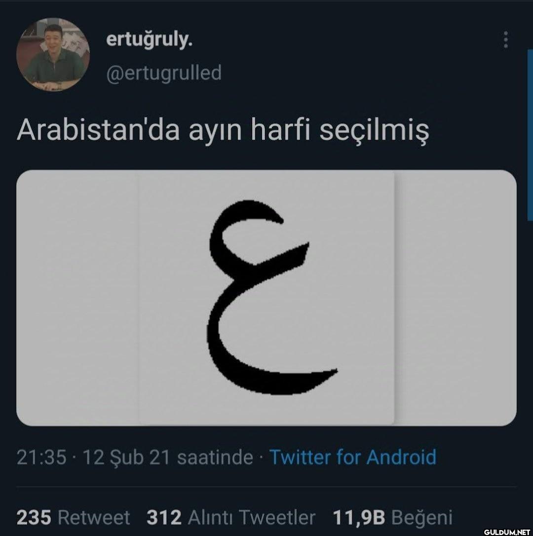 Arabistan'da ayın harfi...