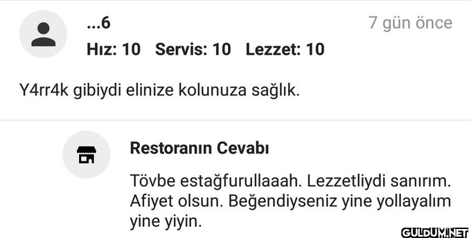 ...6 Hız: 10 Servis: 10...