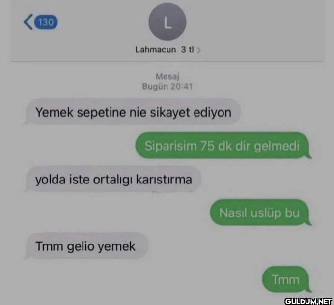 130 L Lahmacun 3 tl >...
