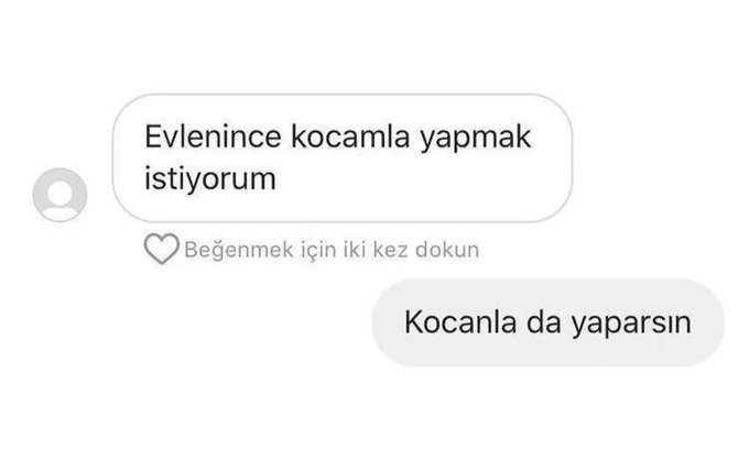 Evlenince kocamla yapmak...
