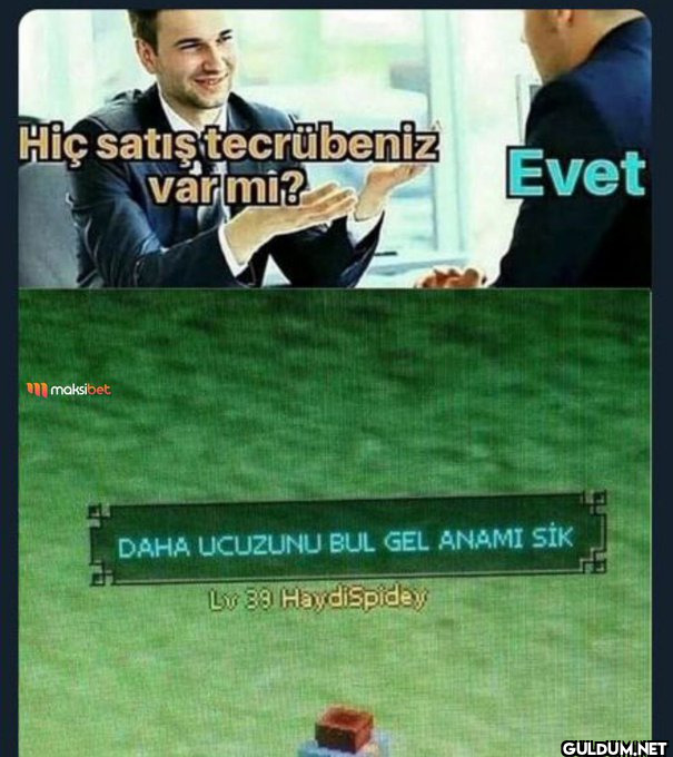Hiç satış tecrübeniz...