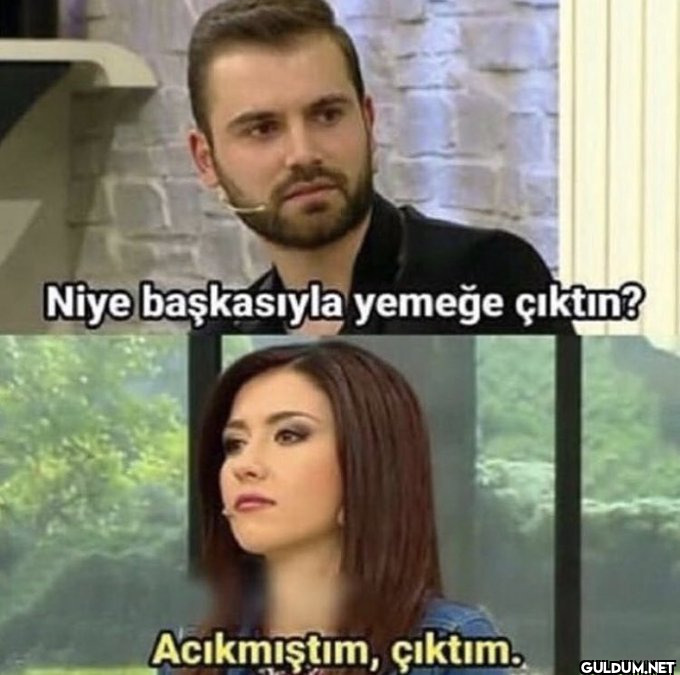 Niye başkasıyla yemeğe...