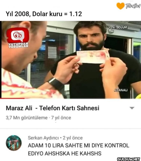 Yıl 2008, Dolar kuru =...
