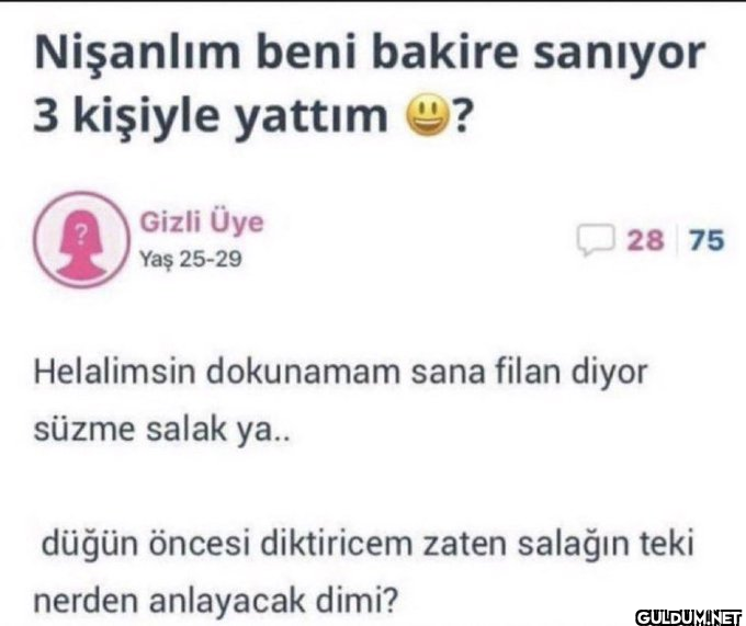 Nişanlım beni bakire...