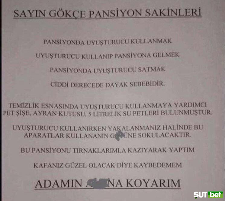 SAYIN GÖKÇE PANSİYON...