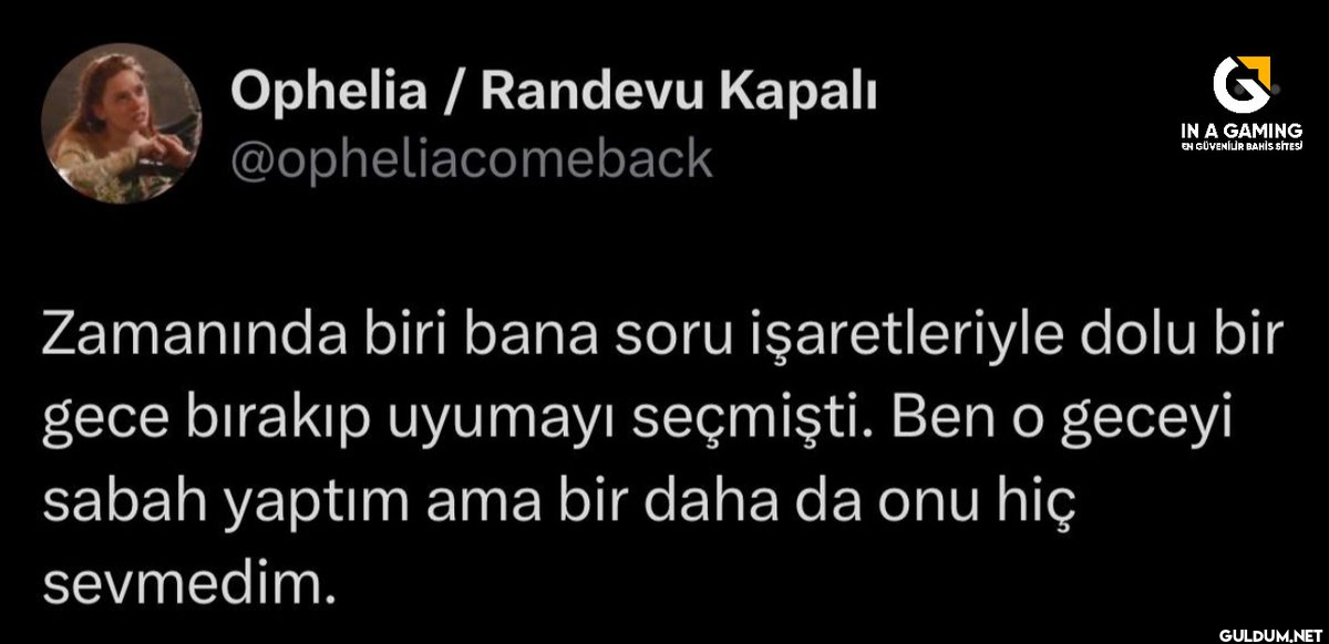 Ophelia / Randevu Kapalı...