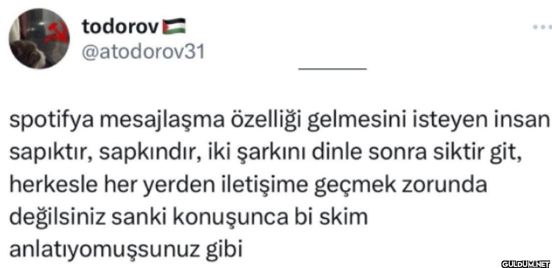 spotifya mesajlaşma...
