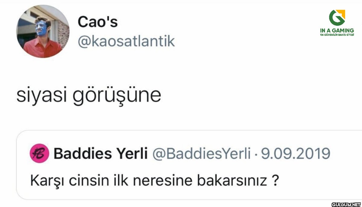 Cao's @kaosatlantik siyasi...